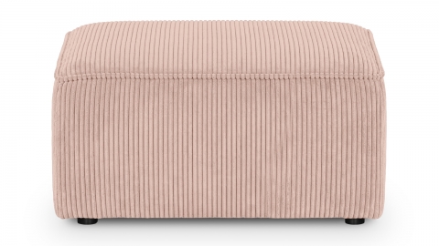 Pouf en velours côtelé rose pâle - Asti