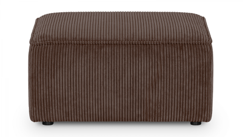 Pouf en velours côtelé moka - Asti