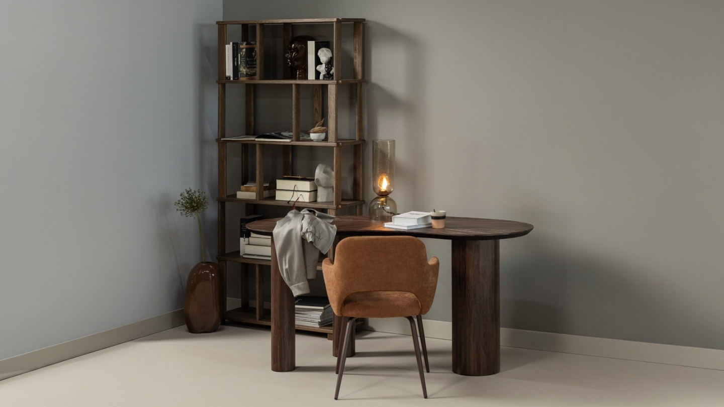 Console / Bureau organique en teck recyclé brun 150 cm - Sun Console / Bureau organique en teck recyclé brun 150 cm - Sun