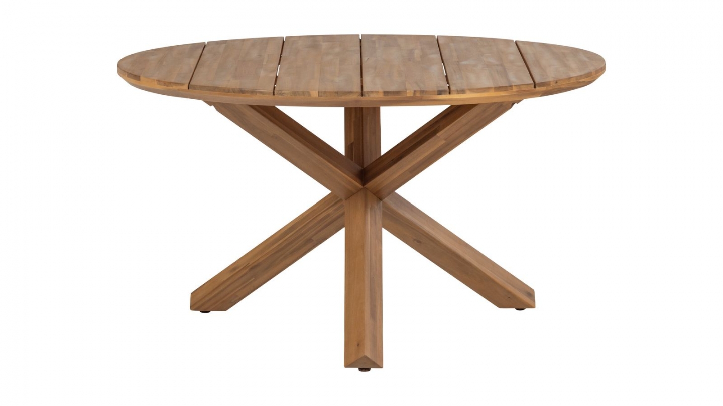 Table de jardin ronde en bois d'acacia Ø135 cm - Kiro Table de jardin ronde en bois d'acacia Ø135 cm - Kiro