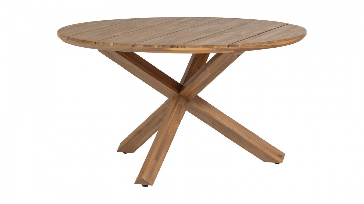 Table de jardin ronde en bois d'acacia Ø135 cm - Kiro Table de jardin ronde en bois d'acacia Ø135 cm - Kiro