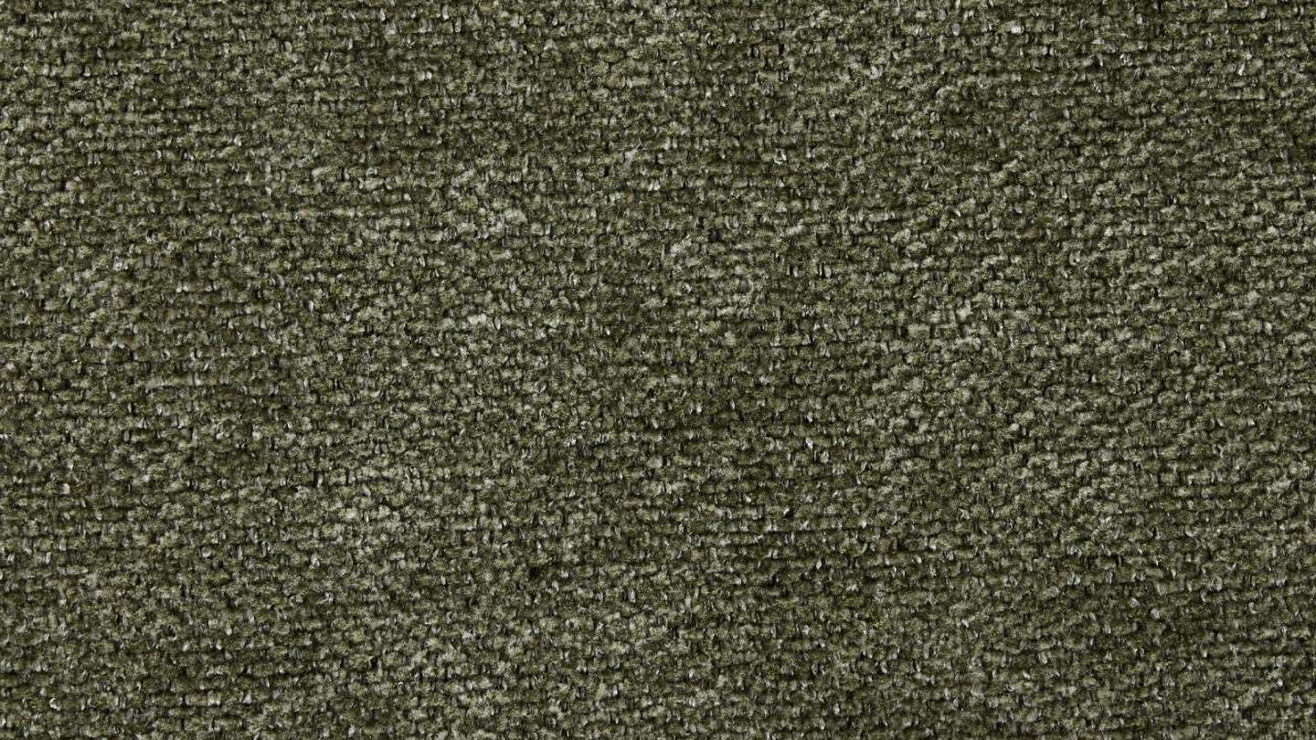 Lot de 2 tabourets de bar en tissu chenille vert olive, piètement chromé - Alta Lot de 2 tabourets de bar en tissu chenille vert olive, piètement chromé - Alta