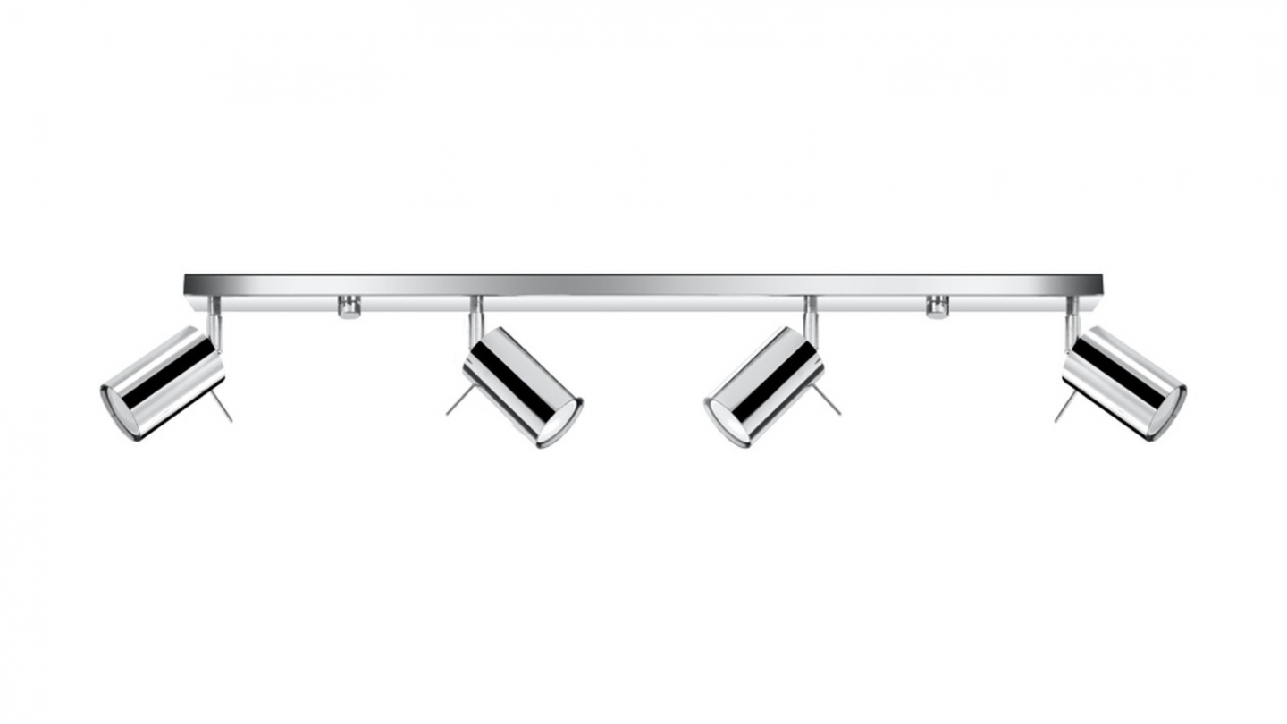 Plafonnier 4 lumières en métal chrome - Ring Plafonnier 4 lumières en métal chrome - Ring