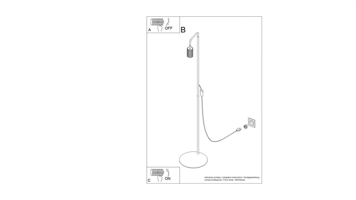 Lampadaire en aluminium blanc 160 cm - Karbon Lampadaire en aluminium blanc 160 cm - Karbon