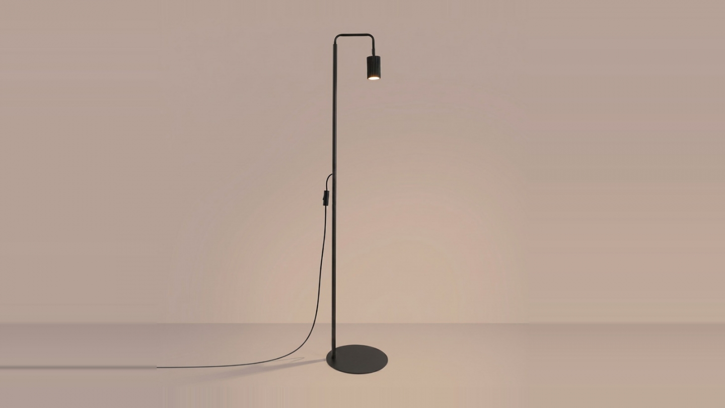 Lampadaire en aluminium noir 160 cm - Karbon Lampadaire en aluminium noir 160 cm - Karbon