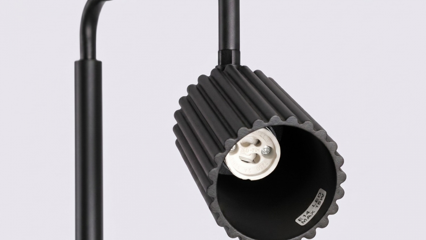 Lampadaire en aluminium noir 160 cm - Karbon Lampadaire en aluminium noir 160 cm - Karbon