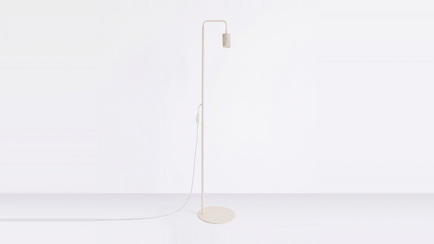 Lampadaire en aluminium beige 160 cm - Karbon Lampadaire en aluminium beige 160 cm - Karbon