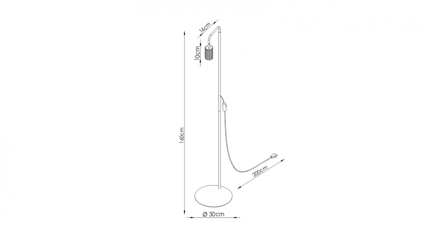 Lampadaire en aluminium beige 160 cm - Karbon Lampadaire en aluminium beige 160 cm - Karbon