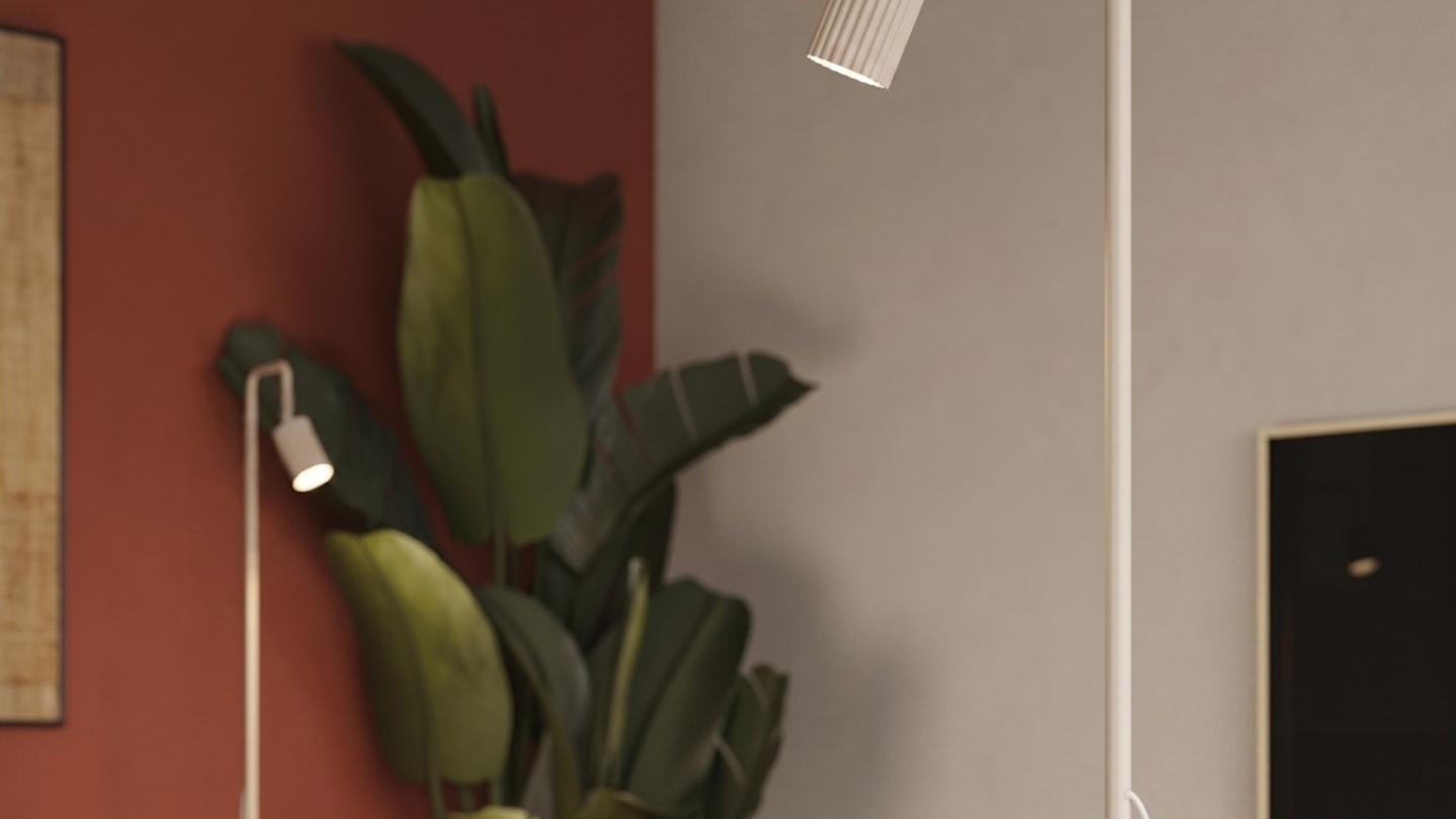 Lampadaire en aluminium beige 160 cm - Karbon Lampadaire en aluminium beige 160 cm - Karbon