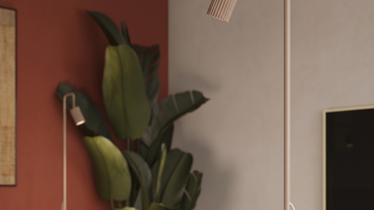 Lampadaire en aluminium taupe 160 cm - Karbon Lampadaire en aluminium taupe 160 cm - Karbon