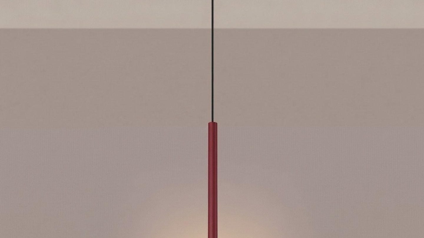 Suspension en métal bordeaux - Pastelo Suspension en métal bordeaux - Pastelo