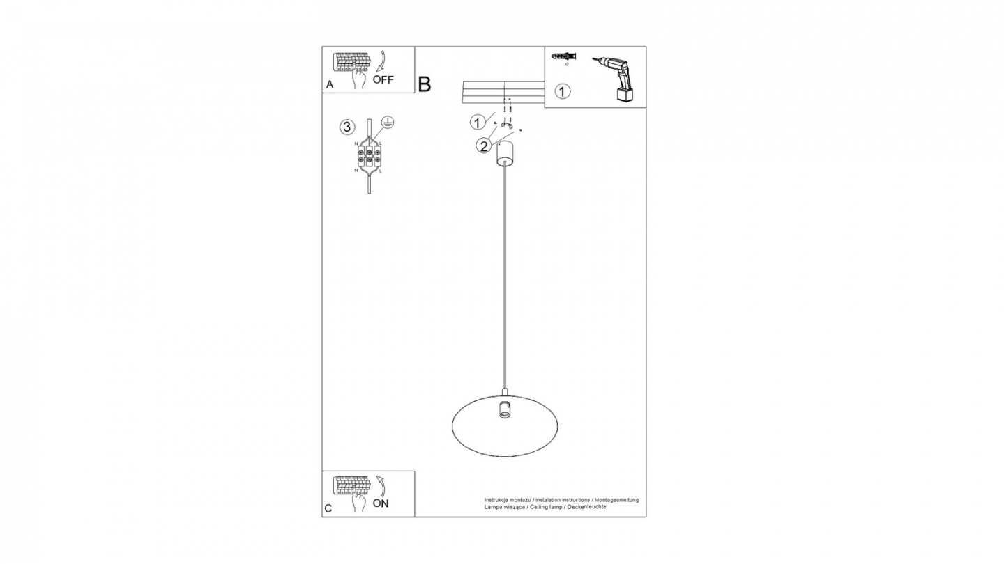 Suspension en métal beige 40 cm - Nox Suspension en métal beige 40 cm - Nox
