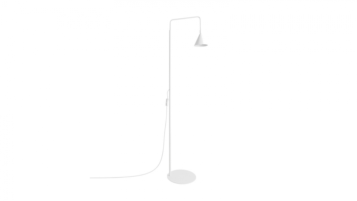 Lampadaire en métal blanc 165 cm - Nox Lampadaire en métal blanc 165 cm - Nox