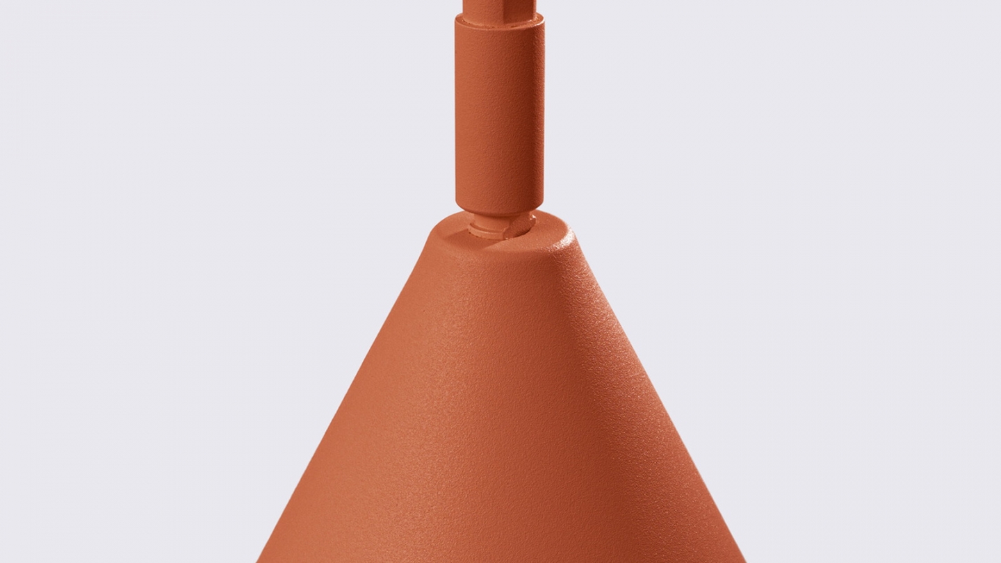 Lampadaire en métal terracotta 165 cm - Nox Lampadaire en métal terracotta 165 cm - Nox