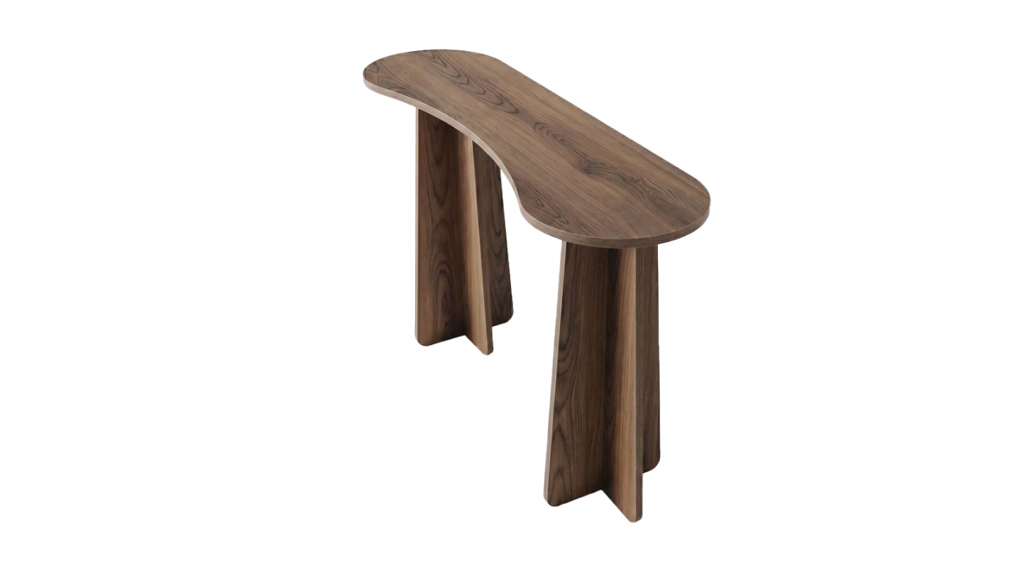 Console effet noyer 120 cm - Elina Console effet noyer 120 cm - Elina