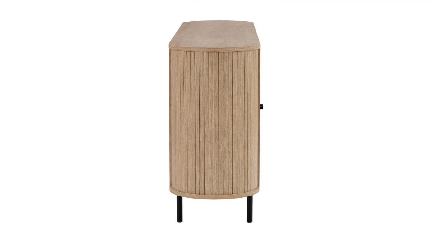 Buffet 4 portes effet chêne clair 180 cm - Piera Buffet 4 portes effet chêne clair 180 cm - Piera