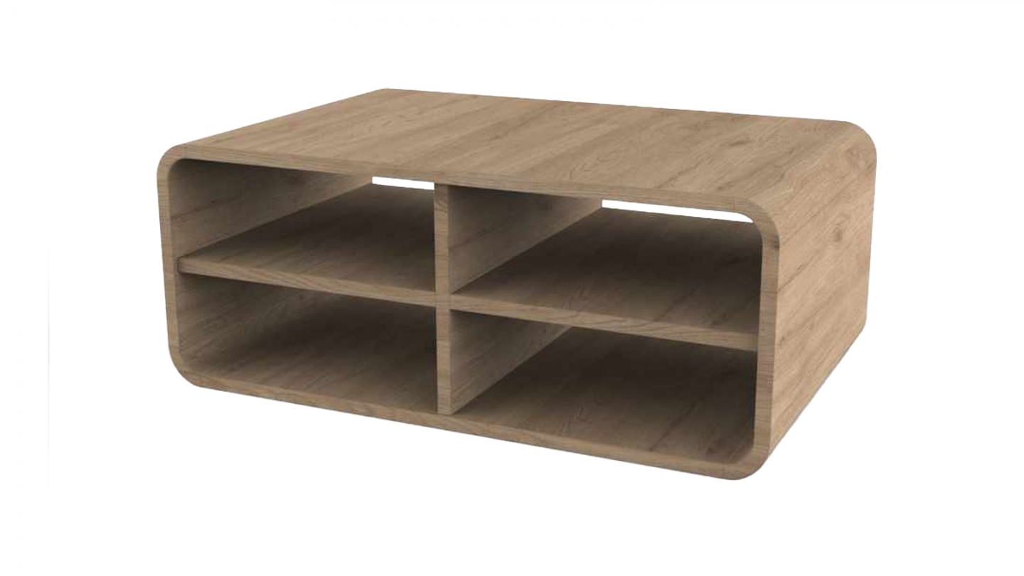 Table basse 4 niches naturel 80,3 cm - Grina Table basse 4 niches naturel 80,3 cm - Grina