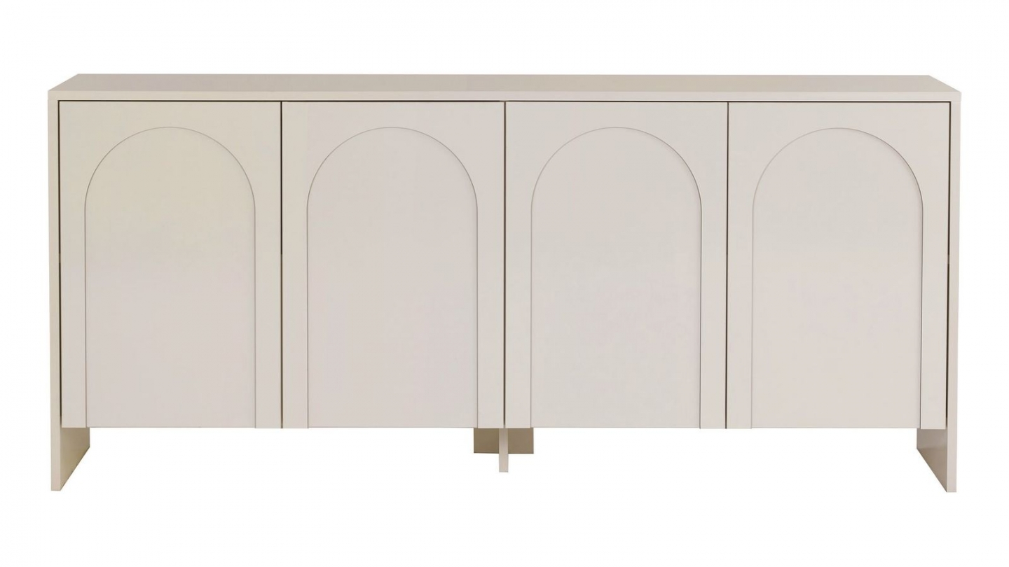 Buffet4 portes crème 180 cm - Tiva Buffet4 portes crème 180 cm - Tiva