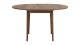 Table à manger extensible ronde effet noyer foncé 4 convives 100/131 cm - Marea