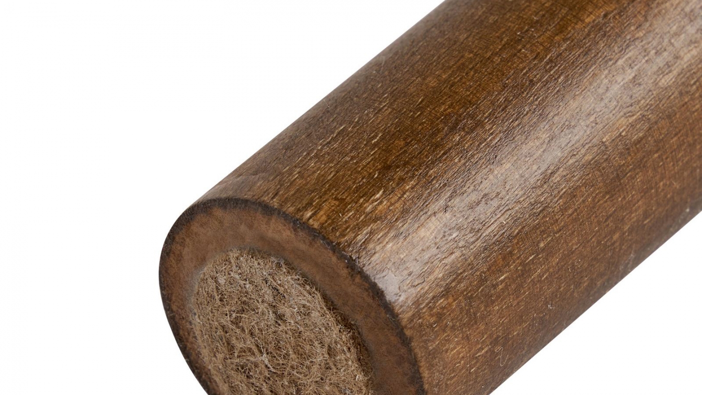 Table à manger extensible ronde effet noyer foncé 4 convives 100/131 cm - Marea Table à manger extensible ronde effet noyer foncé 4 convives 100/131 cm - Marea