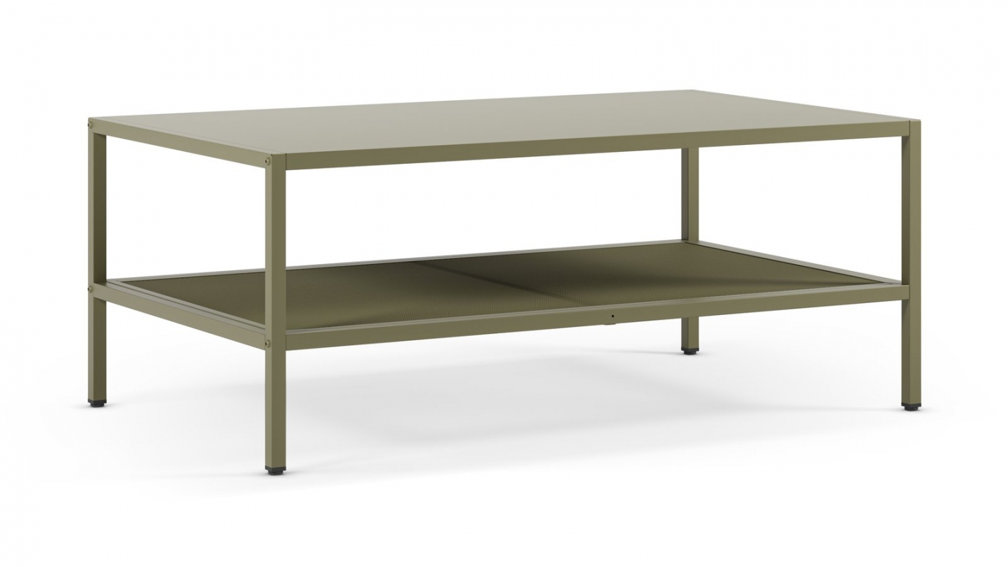 Table basse en métal vert kaki 100 x 60 cm - Ysia Table basse en métal vert kaki 100 x 60 cm - Ysia