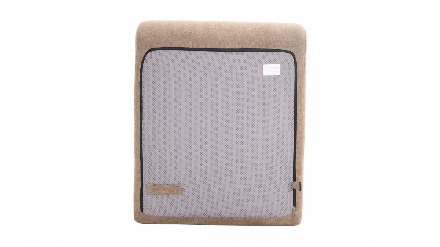 Chauffeuse compressée en tissu chenille moka - Billie Chauffeuse compressée en tissu chenille moka - Billie