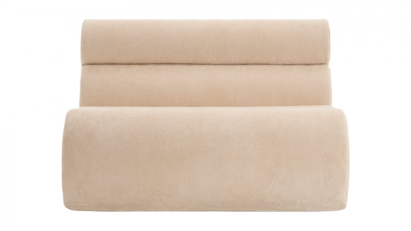 Banquette compressée 2 places en tissu chenille beige - Billie Banquette compressée 2 places en tissu chenille beige - Billie