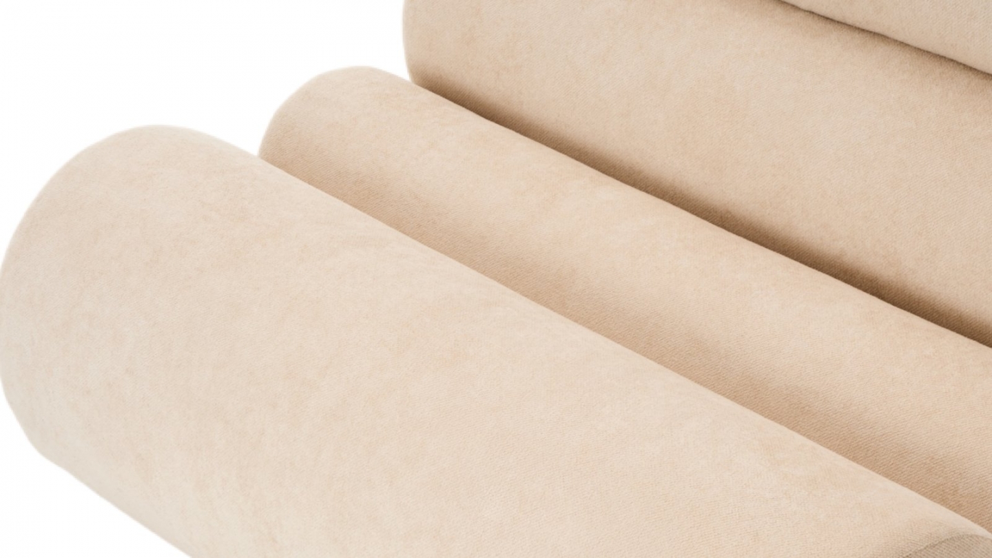 Banquette compressée 2 places en tissu chenille beige - Billie Banquette compressée 2 places en tissu chenille beige - Billie