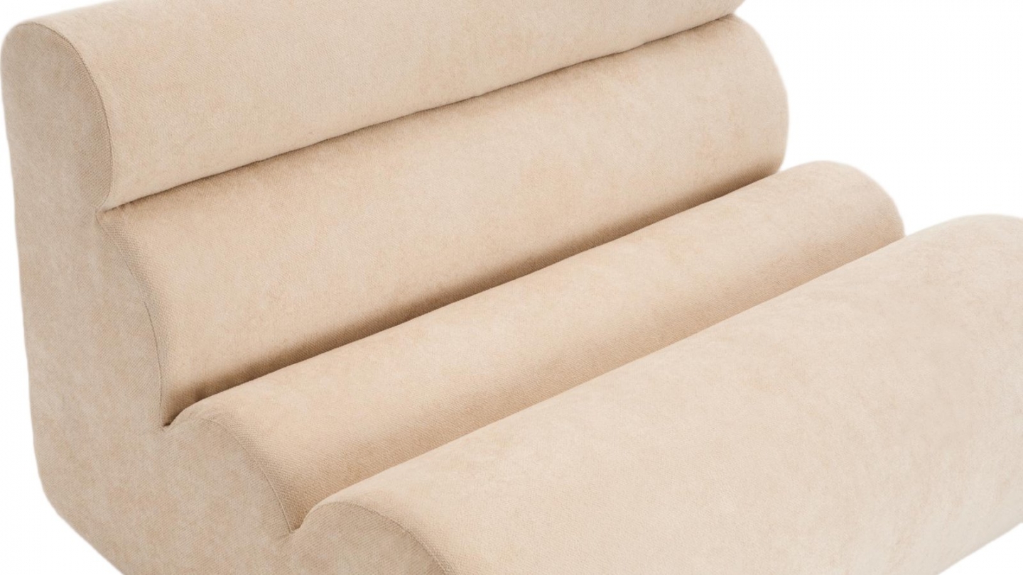 Banquette compressée 2 places en tissu chenille beige - Billie Banquette compressée 2 places en tissu chenille beige - Billie