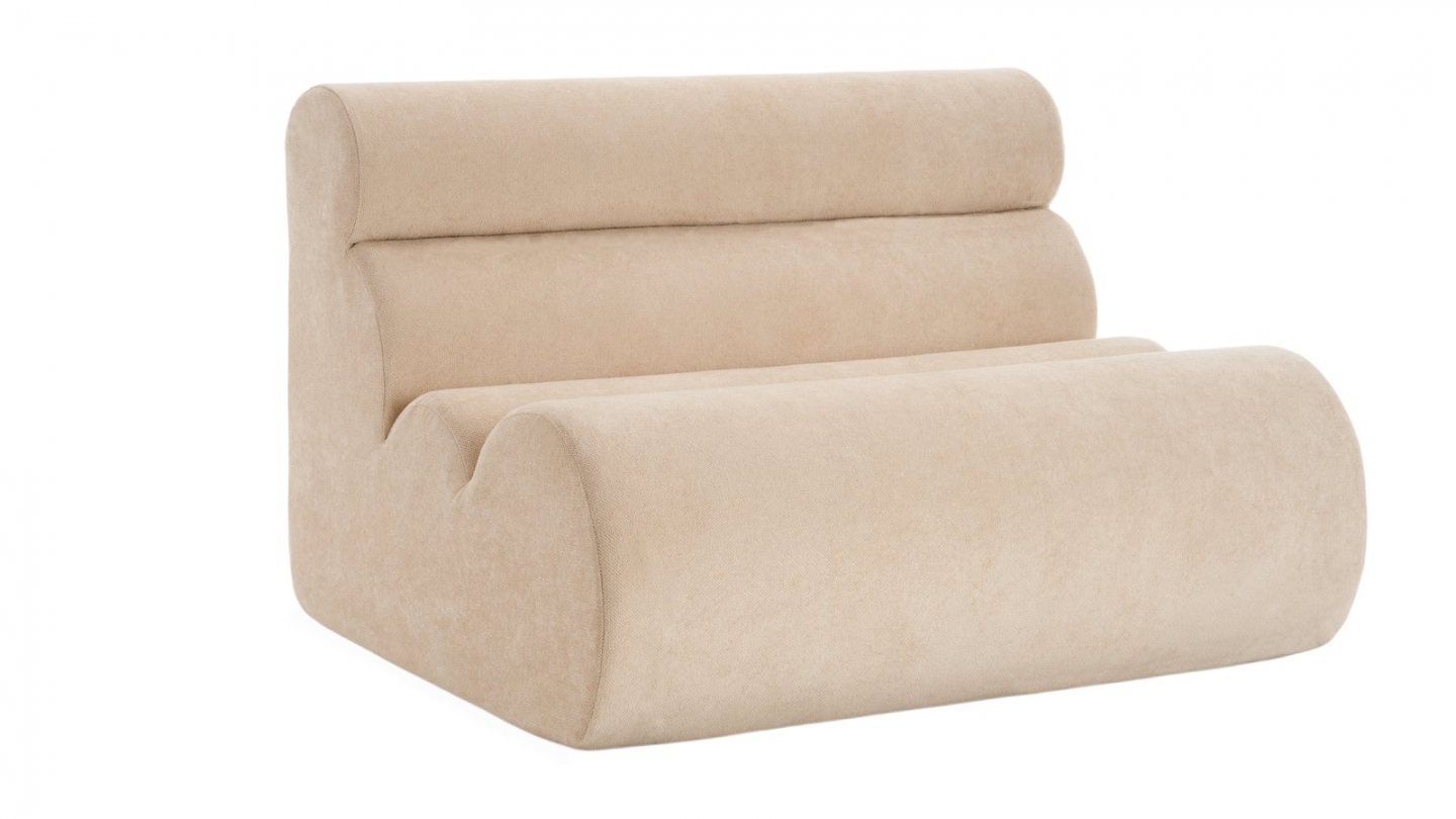 Banquette compressée 2 places en tissu chenille beige - Billie Banquette compressée 2 places en tissu chenille beige - Billie