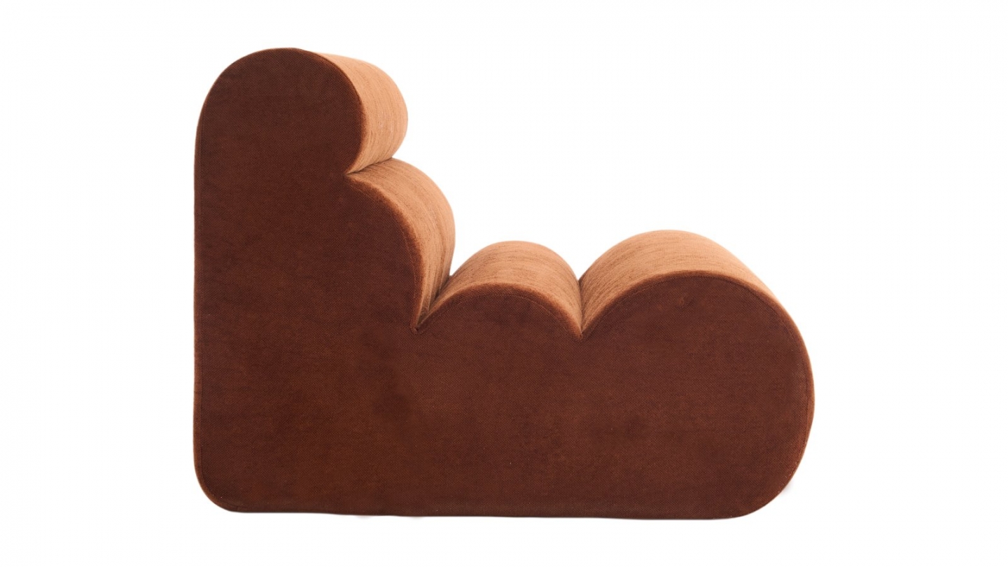 Banquette compressée 2 places en tissu chenille rouille - Billie Banquette compressée 2 places en tissu chenille rouille - Billie