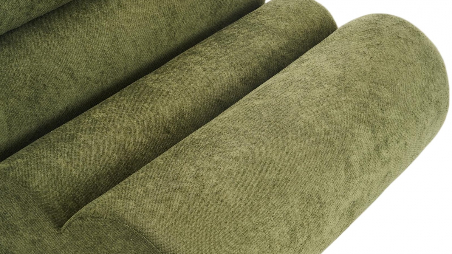 Banquette compressée 2 places en tissu chenille vert kaki - Billie Banquette compressée 2 places en tissu chenille vert kaki - Billie