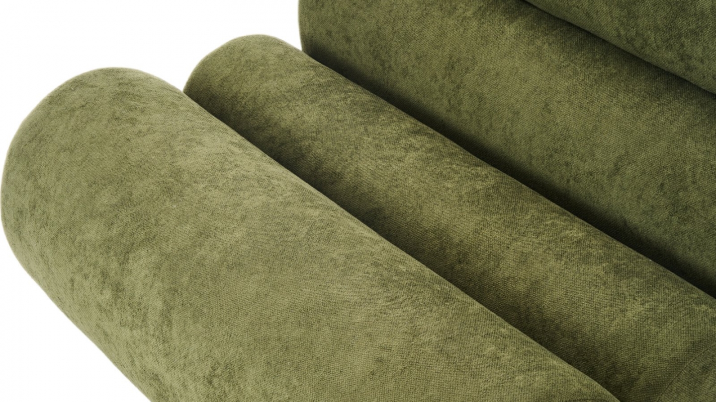 Banquette compressée 2 places en tissu chenille vert kaki - Billie Banquette compressée 2 places en tissu chenille vert kaki - Billie