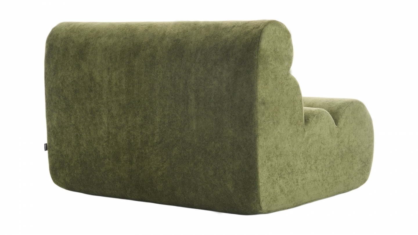Banquette compressée 2 places en tissu chenille vert kaki - Billie Banquette compressée 2 places en tissu chenille vert kaki - Billie