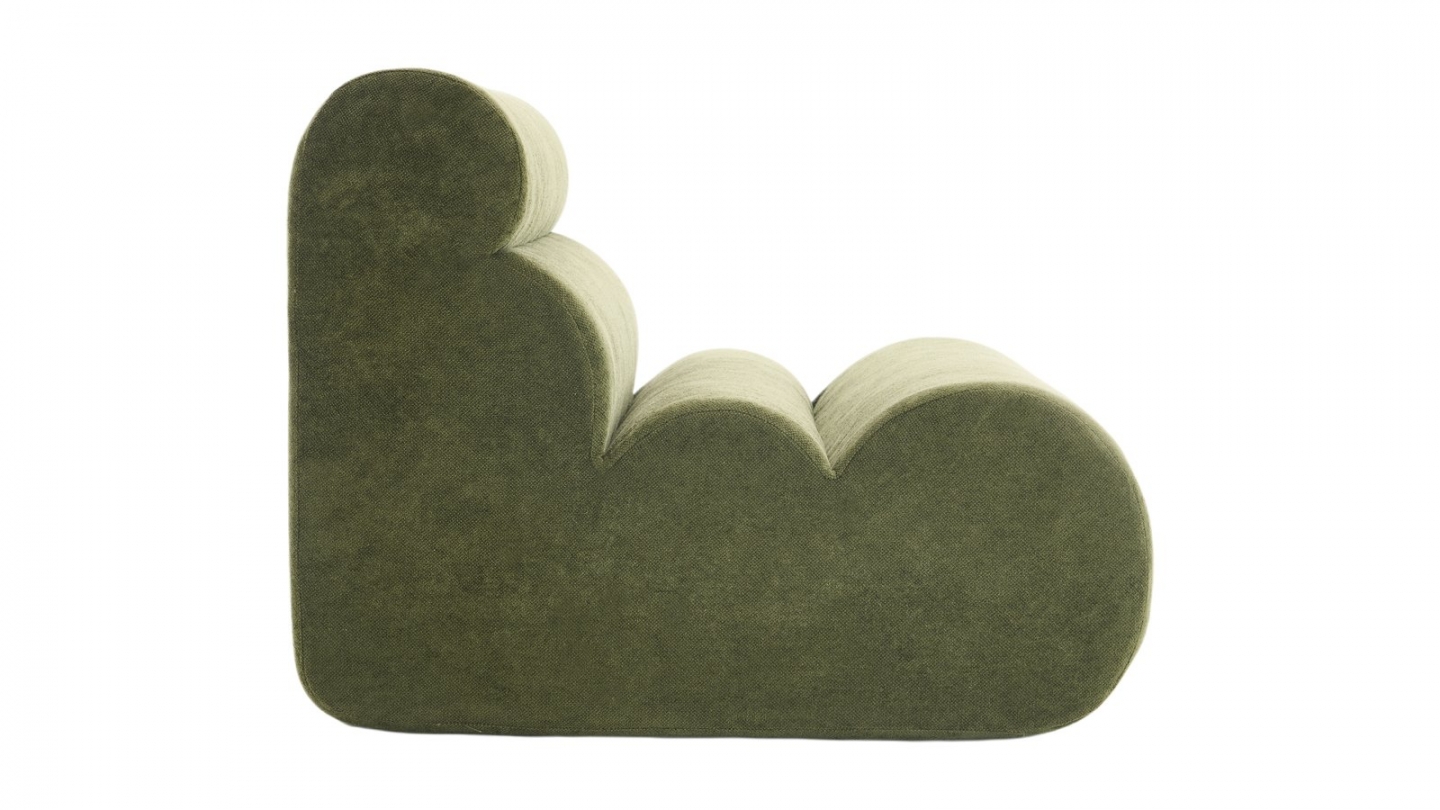 Banquette compressée 2 places en tissu chenille vert kaki - Billie Banquette compressée 2 places en tissu chenille vert kaki - Billie