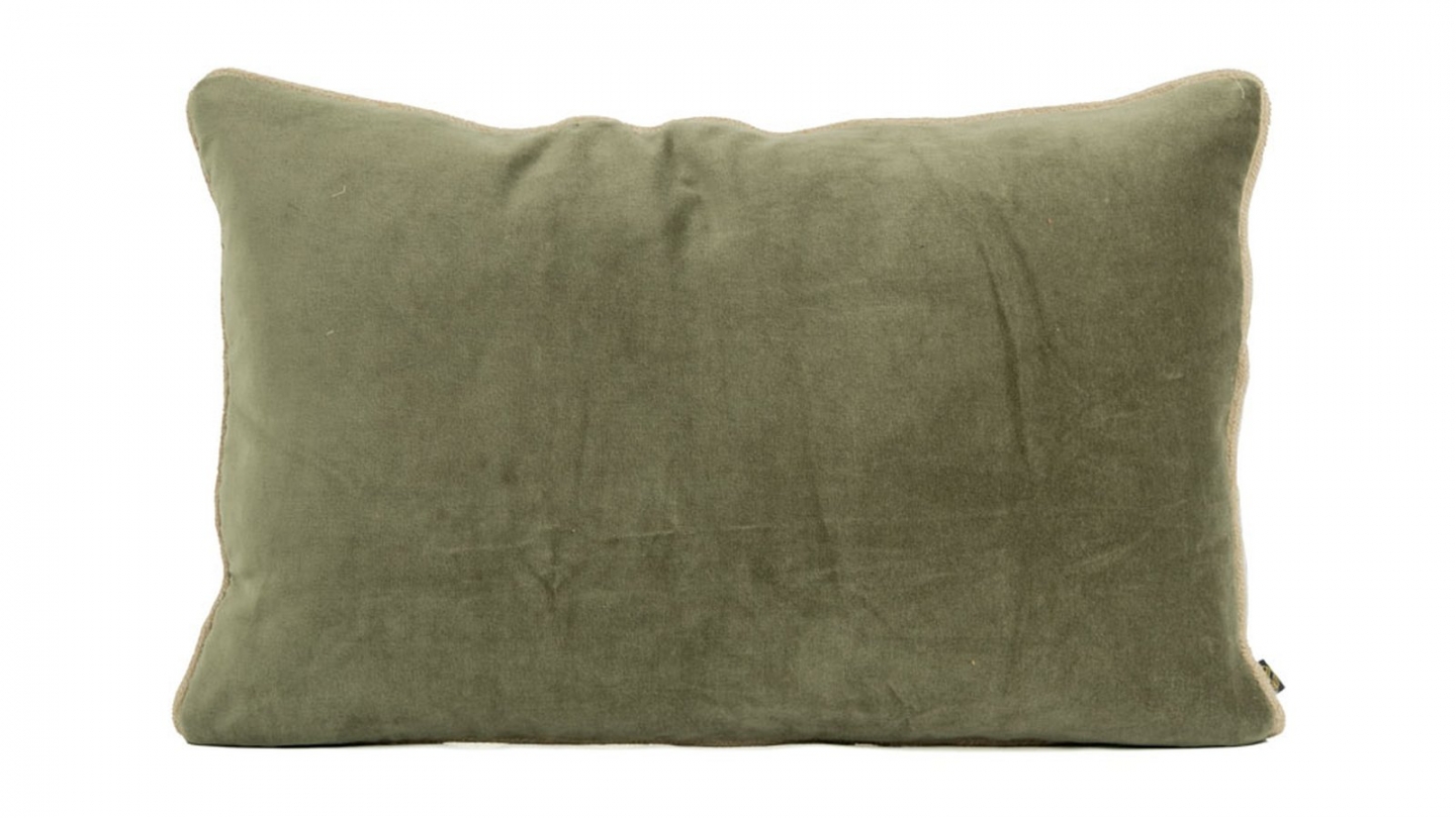 Housse de coussin en velours Kaki 40 x 60 cm - New Delhi Housse de coussin en velours Kaki 40 x 60 cm - New Delhi