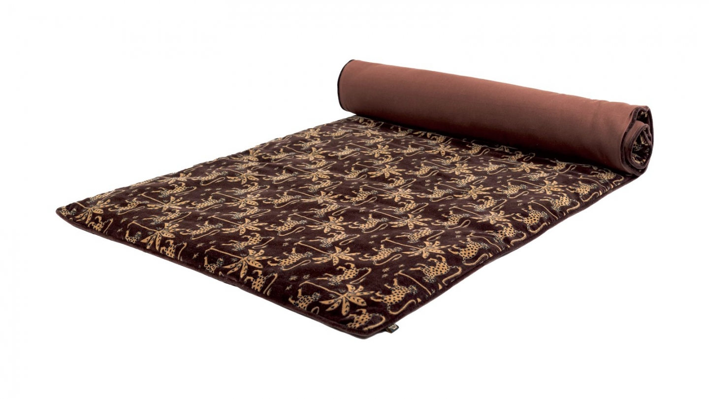 Housse d'édredon en velours imprimé ganache 85 x 200 cm - Beria Housse d'édredon en velours imprimé ganache 85 x 200 cm - Beria