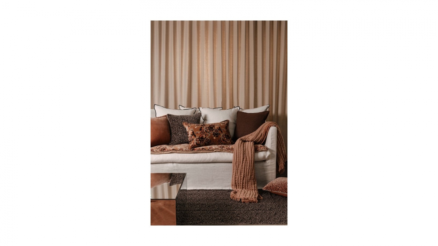 Housse de coussin en velours imprimé désert 40 x 60 cm - Boston Housse de coussin en velours imprimé désert 40 x 60 cm - Boston