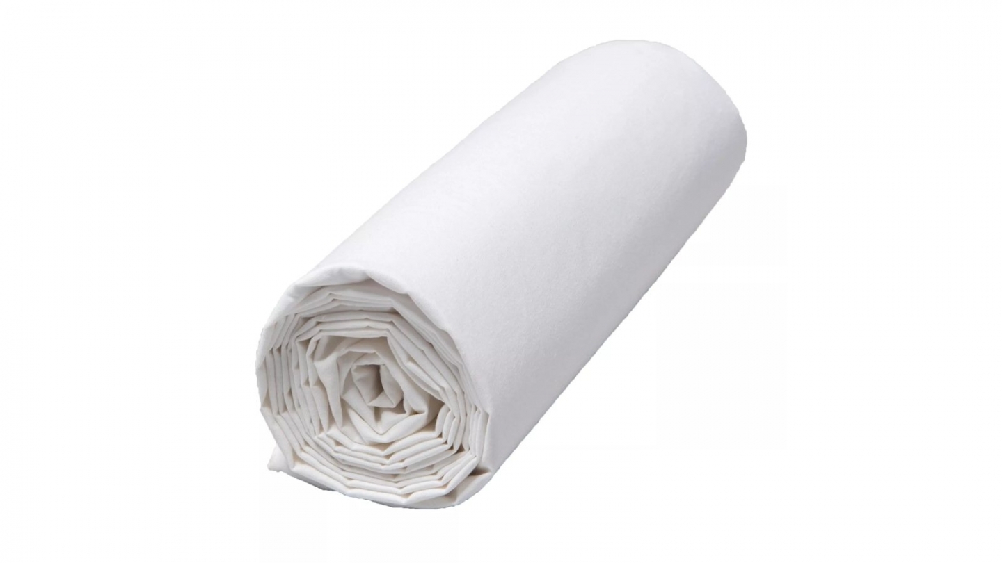 Drap Housse en percale de coton blanc 160x200 cm - Venezia Drap Housse en percale de coton blanc 160x200 cm - Venezia