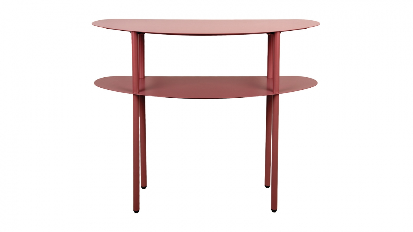 Console en métal bordeaux - Riqueza Console en métal bordeaux - Riqueza