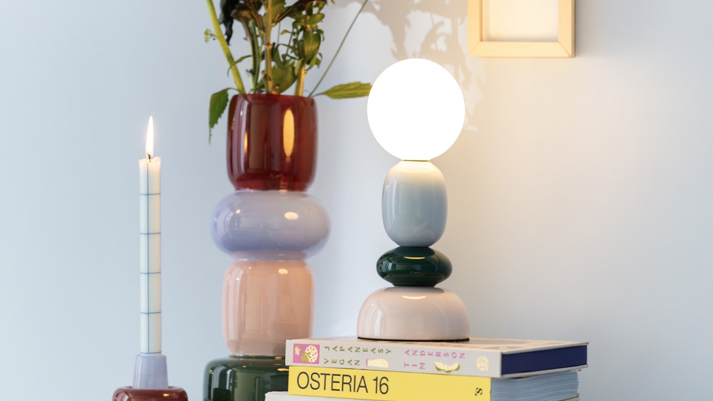 Lampe à poser décorative multicolore rose - Burano Lampe à poser décorative multicolore rose - Burano