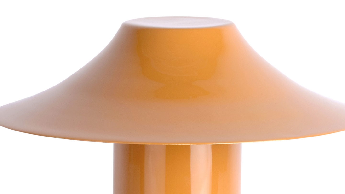 Lampe à poser en métal orange - Catania Lampe à poser en métal orange - Catania