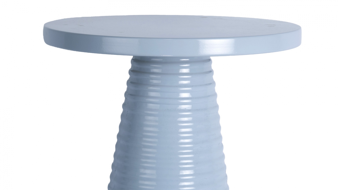 Table d'appoint en métal bleu pâle - Catania Table d'appoint en métal bleu pâle - Catania