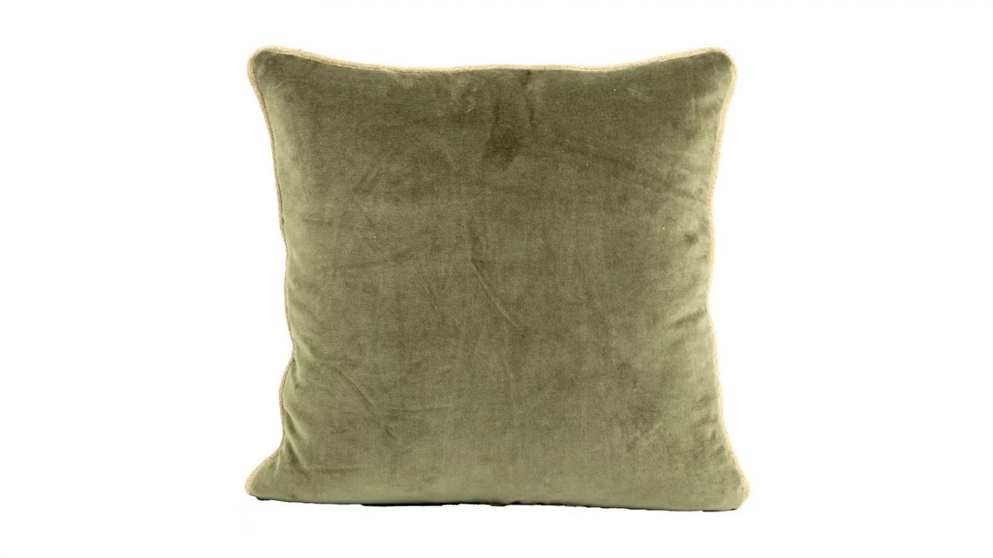 Pack intérieur & Housse de coussin en velours Kaki 45 x 45 cm - New Delhi Pack intérieur & Housse de coussin en velours Kaki 45 x 45 cm - New Delhi