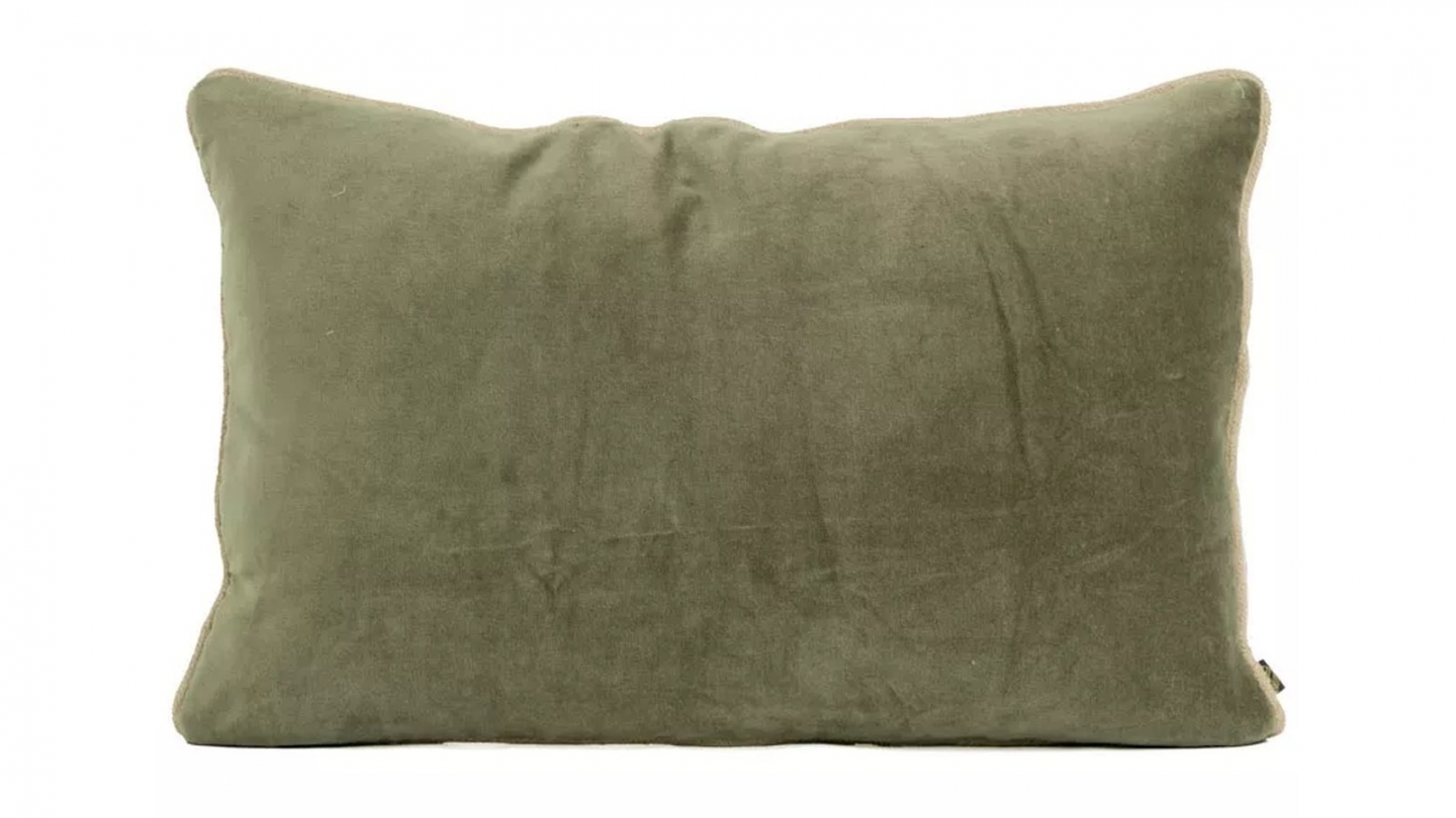 Pack intérieur & Housse de coussin en velours Kaki 40 x 60 cm - New Delhi Pack intérieur & Housse de coussin en velours Kaki 40 x 60 cm - New Delhi