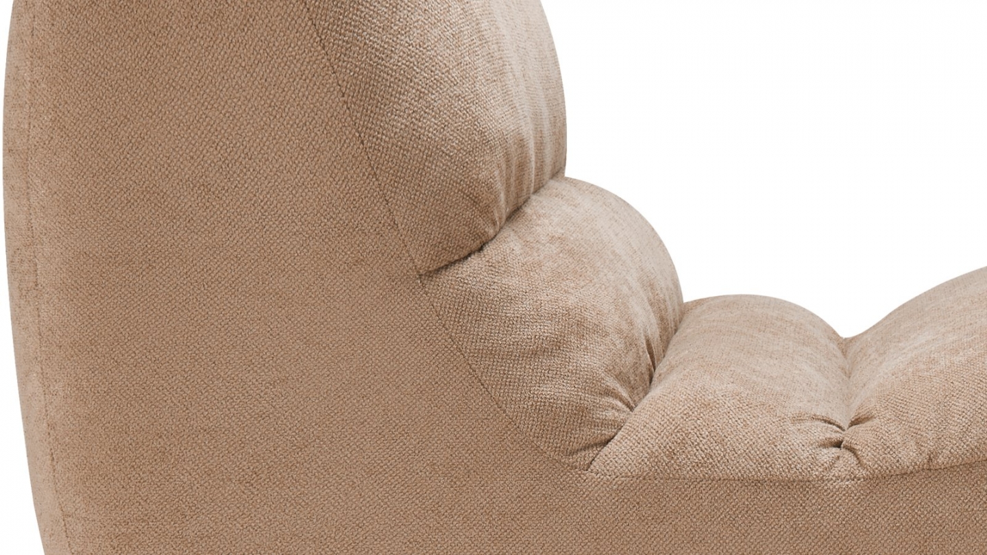 Chauffeuse compressée en tissu chenille moka - Nido Chauffeuse compressée en tissu chenille moka - Nido