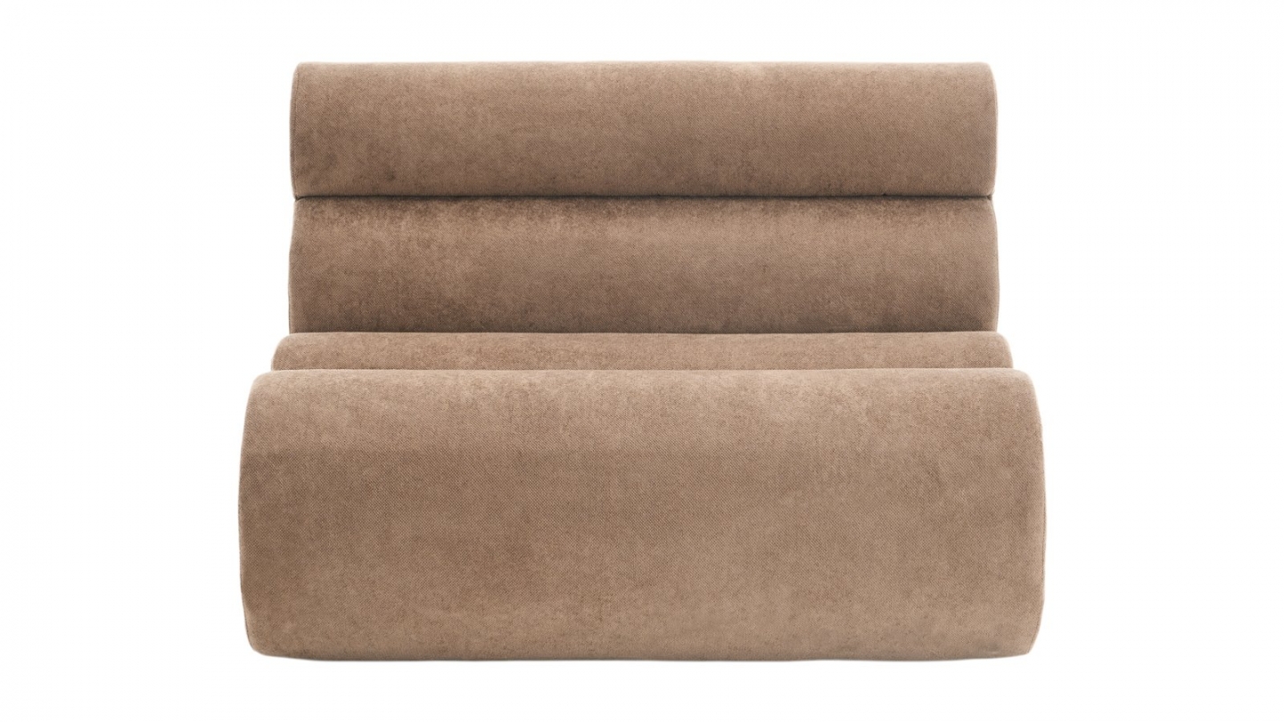 Ensemble chauffeuse + banquette modulables 3 places en tissu chenille moka - Billie Ensemble chauffeuse + banquette modulables 3 places en tissu chenille moka - Billie