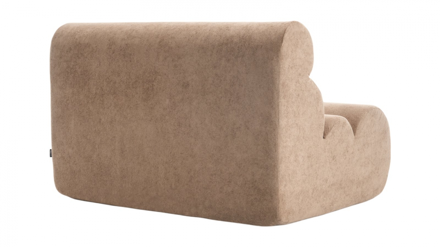Ensemble chauffeuse + banquette modulables 3 places en tissu chenille moka - Billie Ensemble chauffeuse + banquette modulables 3 places en tissu chenille moka - Billie