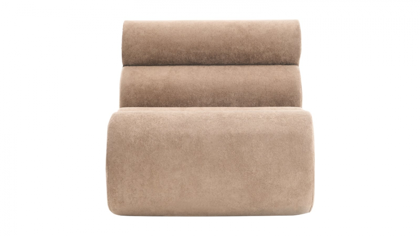 Ensemble chauffeuses + banquette modulables 4 places en tissu chenille moka - Billie Ensemble chauffeuses + banquette modulables 4 places en tissu chenille moka - Billie