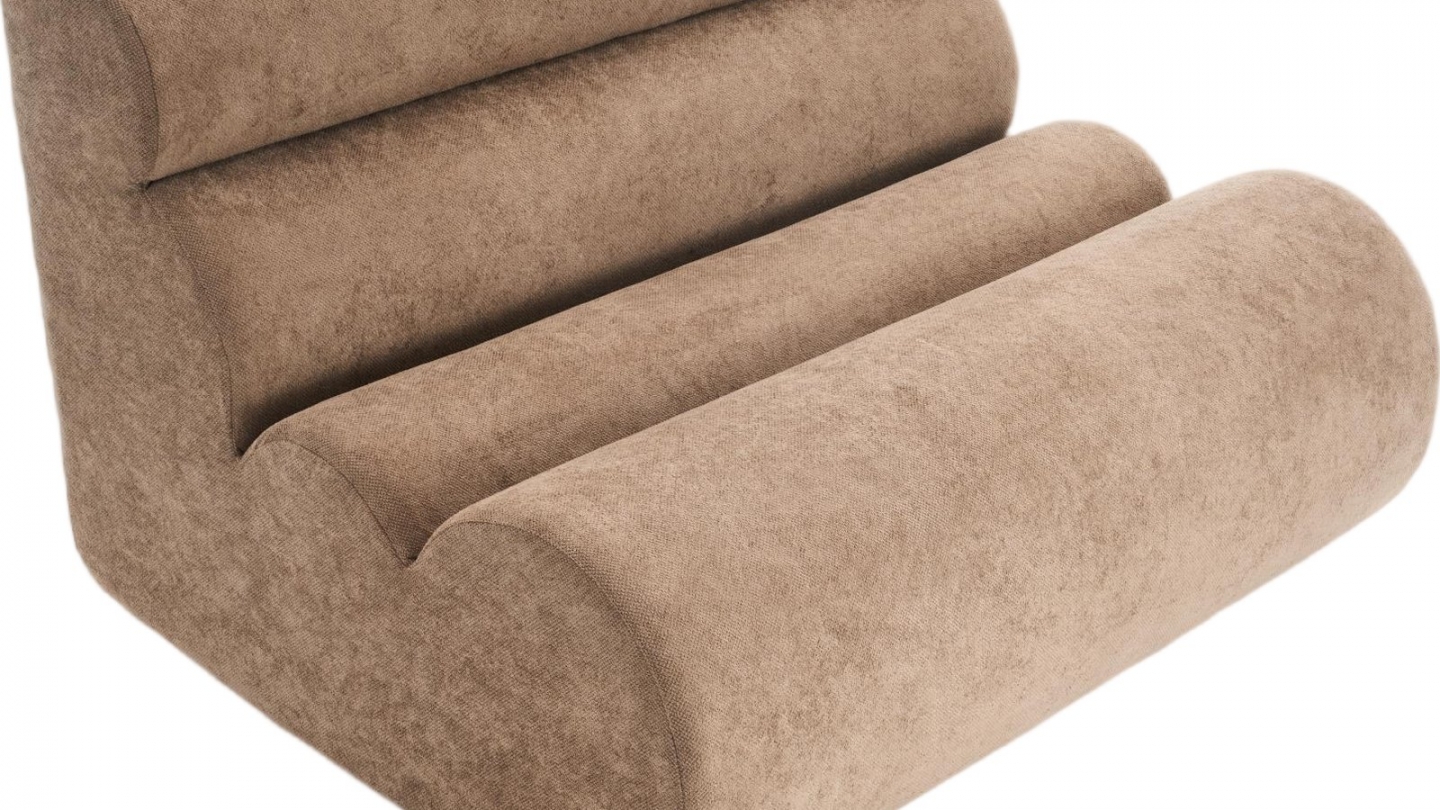 Ensemble chauffeuses + banquette modulables 4 places en tissu chenille moka - Billie Ensemble chauffeuses + banquette modulables 4 places en tissu chenille moka - Billie